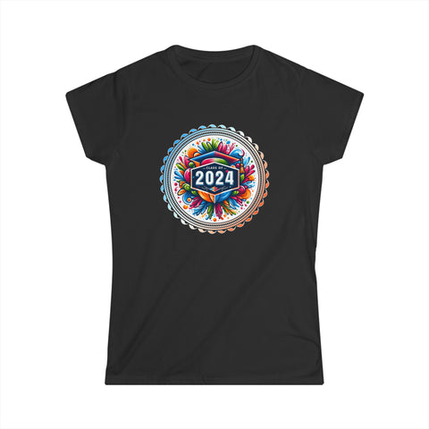 Class of 2024 Graduation School Vintage Senior 2024 Womens Shirt