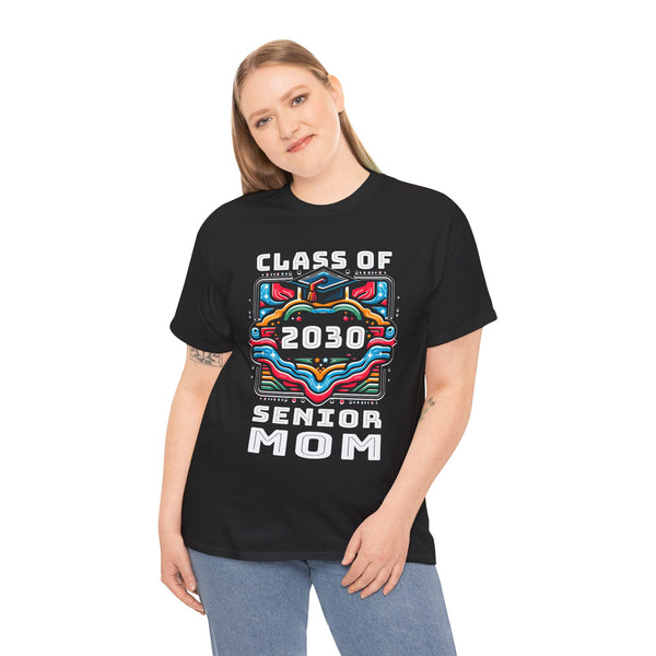 Proud Mom Class of 2030 Senior Graduate 2030 Gifts Senior 30 Plus Size Shirts for Women