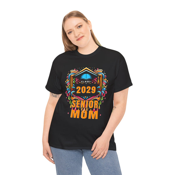 Senior Mom 2029 Proud Mom Class of 2029 Mom of the Graduate Plus Size Shirts for Women