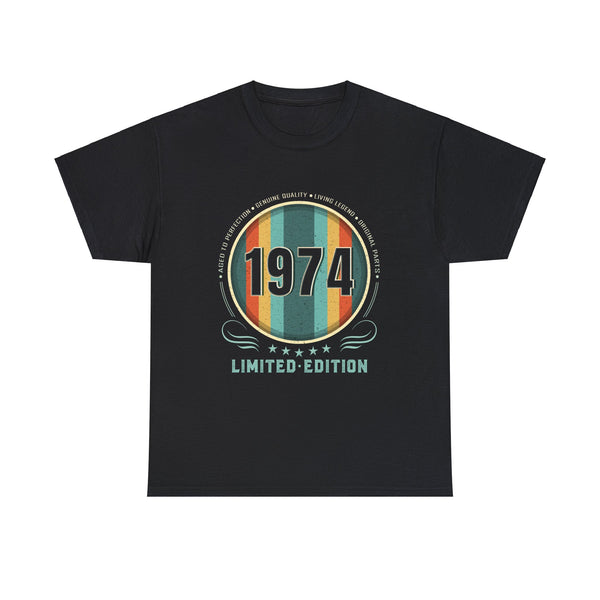 Vintage 1974 TShirt Men Limited Edition BDay 1974 Birthday Mens Shirt Plus Size Big and Tall
