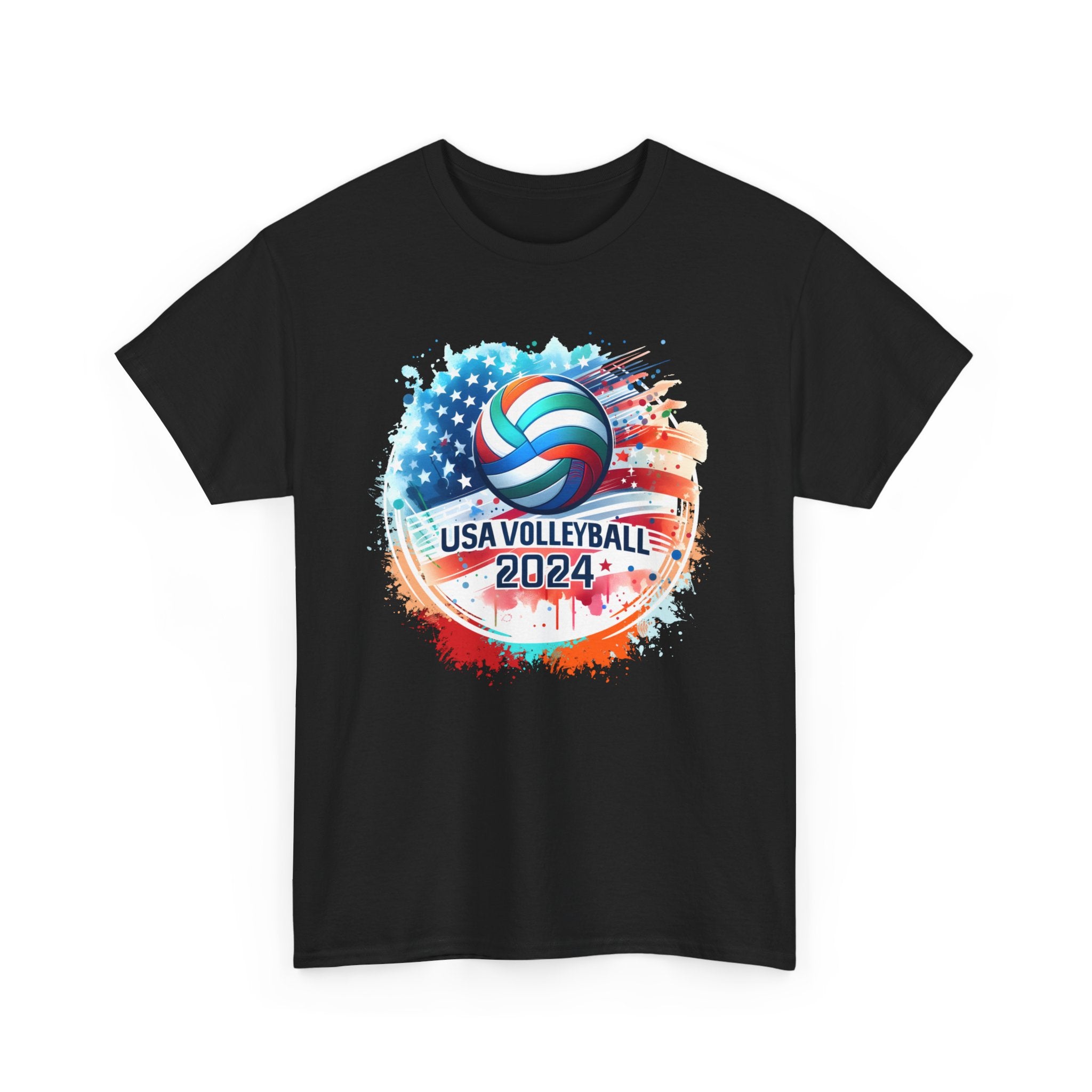 USA 2024 Summer Games Volleyball America Sports 2024 USA Mens T Shirts Plus Size Big and Tall