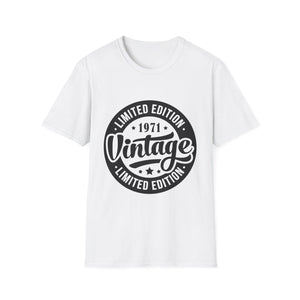 Vintage 1971 T Shirts for Men Retro Funny 1971 Birthday Mens Shirts