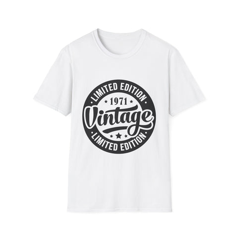 Vintage 1971 T Shirts for Men Retro Funny 1971 Birthday Mens Shirts