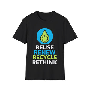 Environmental Earth Day Gift Environment Reduce Reuse Environmental Mens T Shirts