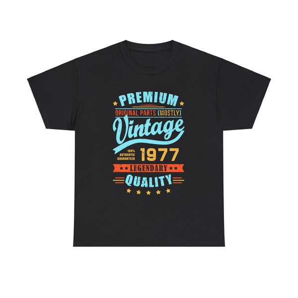 Vintage 1977 TShirt Men Limited Edition BDay 1977 Birthday Shirts for Men Plus Size Big and Tall