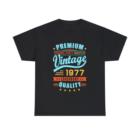 Vintage 1977 TShirt Men Limited Edition BDay 1977 Birthday Shirts for Men Plus Size Big and Tall