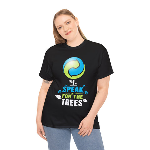 I Speak For Trees Planet Save Earth Day Graphic Plus Size Tops for Women