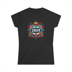 Class of 2024 Senior 2024 Graduation Vintage School Womens T Shirts