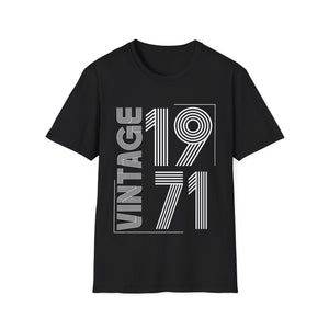 Vintage 1971 T Shirts for Men Retro Funny 1971 Birthday Mens Shirt