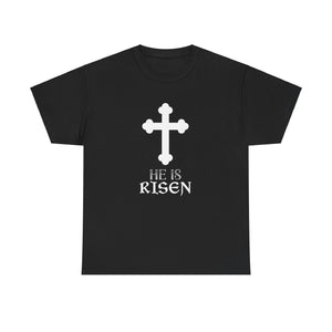 Christ is Risen Greek Russian Eastern Orthodox Pascha Easter Mens T Shirts Plus Size Big and Tall