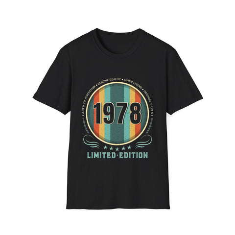 Vintage 1978 TShirt Men Limited Edition BDay 1978 Birthday Mens Tshirts