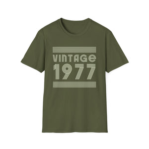 Vintage 1977 T Shirts for Men Retro Funny 1977 Birthday Men Shirts