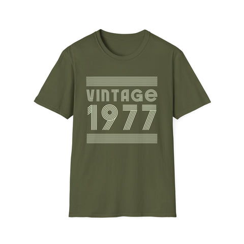 Vintage 1977 T Shirts for Men Retro Funny 1977 Birthday Men Shirts