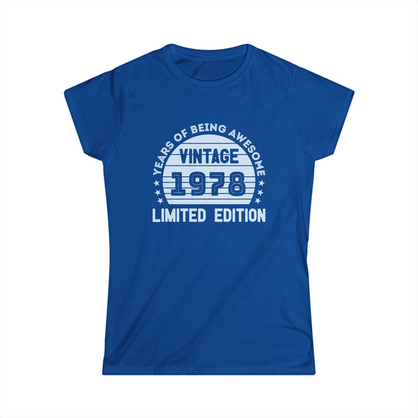 Vintage 1978 T Shirts for Women Retro Funny 1978 Birthday Womens Shirts