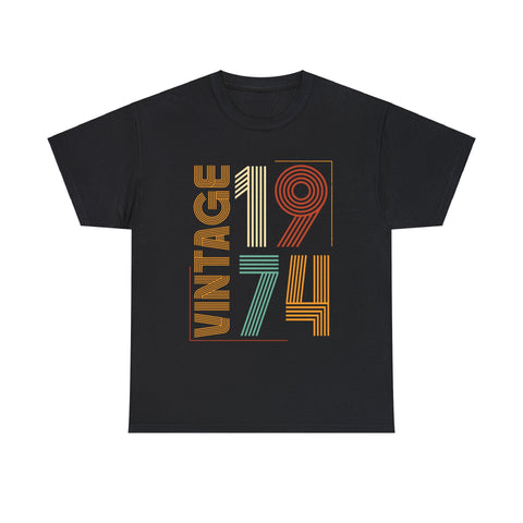 Vintage 1974 TShirt Men Limited Edition BDay 1974 Birthday Mens T Shirts Plus Size Big and Tall