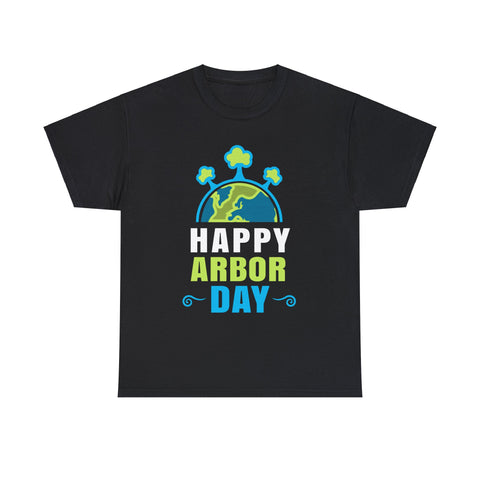 Happy Arbor Day Shirt Activism Earth Day Tree Planting Big and Tall Shirts for Men Plus Size