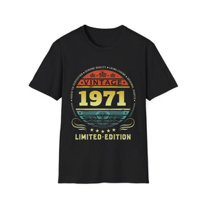 Vintage 1971 Limited Edition 1971 Birthday Shirts for Men Mens Shirts