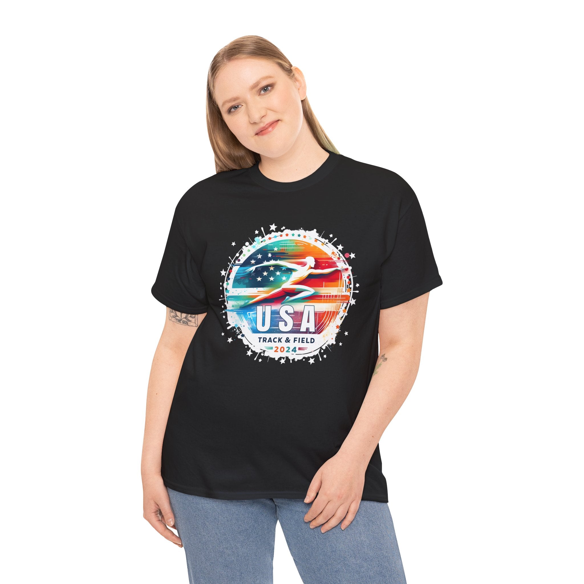 USA 2024 Go United States America 2024 USA Track and Field Women Shirts Plus Size