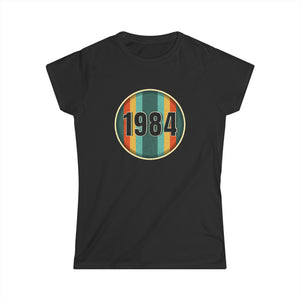 Vintage 1984 Birthday Shirts for Women Funny 1984 Birthday Shirts for Women