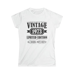 Vintage 1973 T Shirts for Women Retro Funny 1973 Birthday Womens Shirts