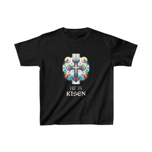 He Is Risen Cross Jesus Easter Christian Religious Men Teens Boys Shirt