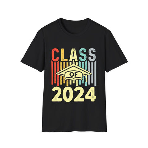 Class of 2024 Graduation School Vintage Senior 2024 Mens Tshirts