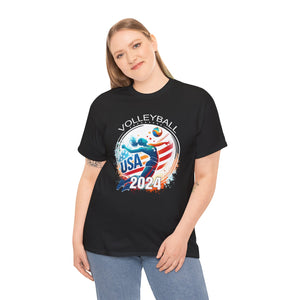 USA 2024 Summer Games Volleyball America Sports 2024 USA Womens Shirt Plus Size