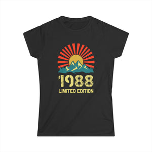 Vintage 1988 Limited Edition 1988 Birthday Shirts for Women Women Tops