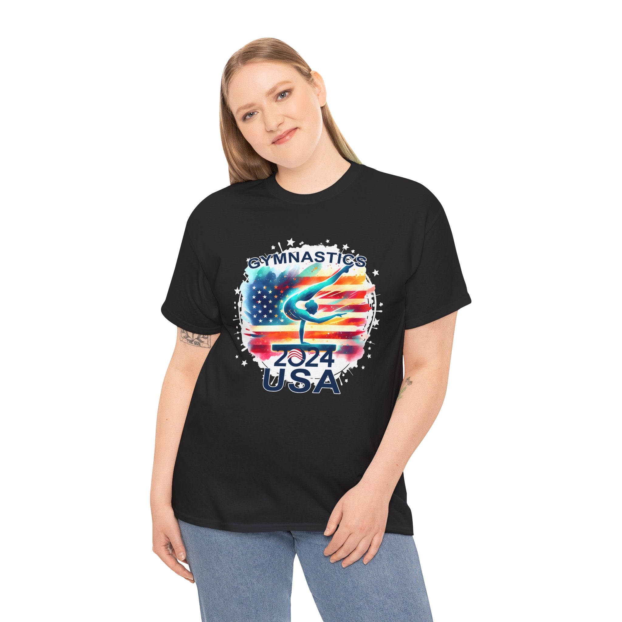 USA 2024 Games United States Gymnastics America 2024 USA Plus Size Clothing for Women