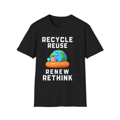 Earth Day Recycling Symbol Reuse Renew Rethink Recycle Mens Shirts