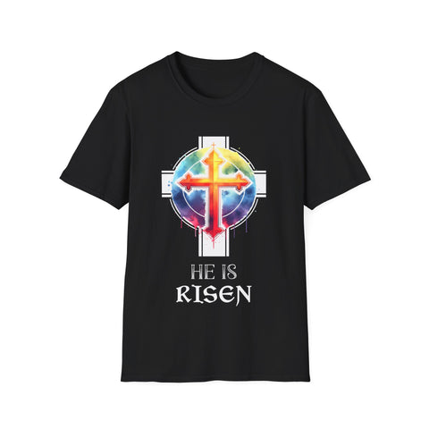 Easter Christian He Is Risen Resurrection Men Women Kids Mens Shirt