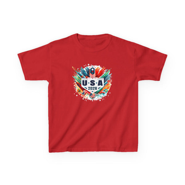 USA 2026 Go United States Sport USA Team 2026 USA T-Shirts for Kids Boys Girls Youth