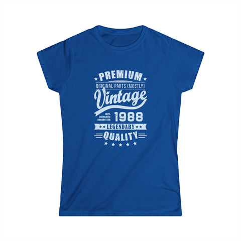 Vintage 1988 T Shirts for Women Retro Funny 1988 Birthday Shirts for Women