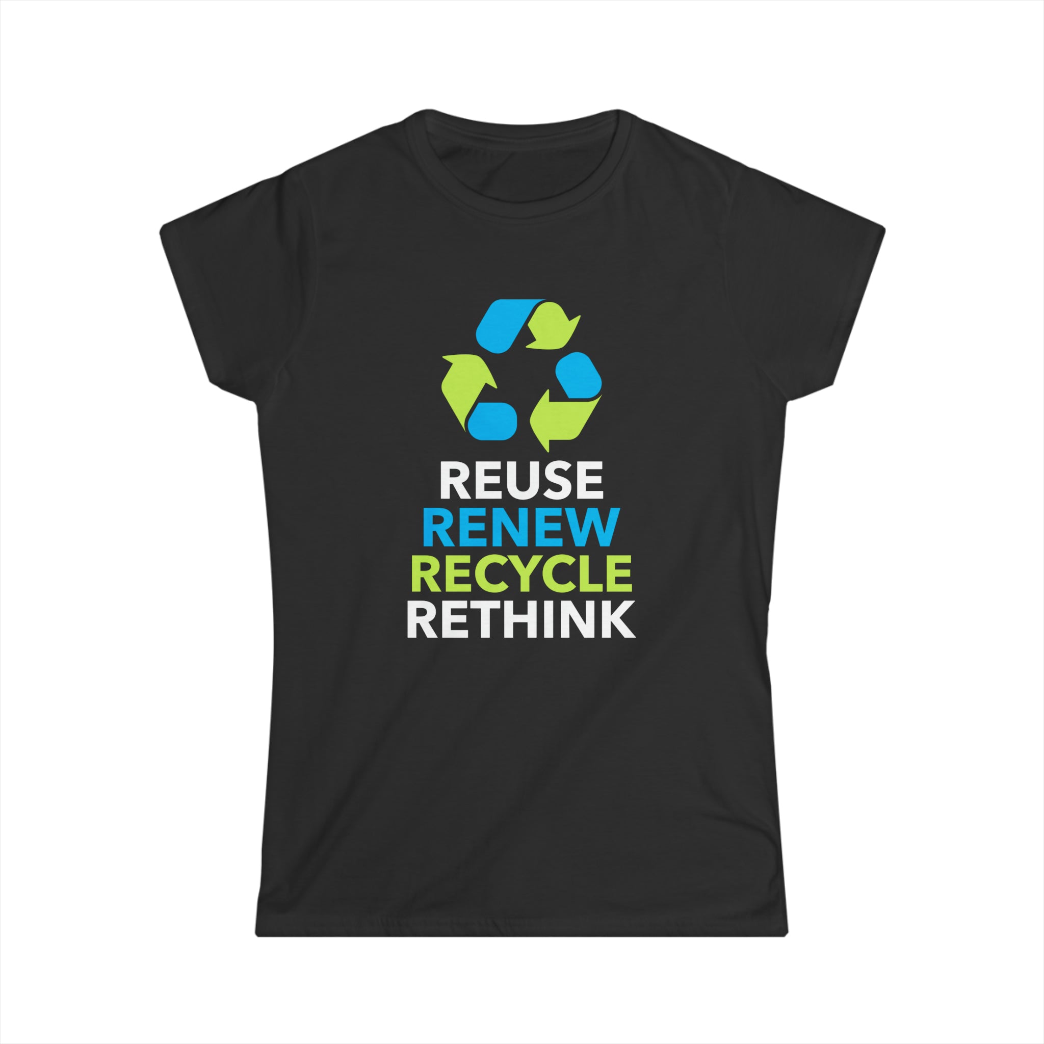 Happy Earth Day Recycling Symbol Reuse Renew Rethink Recycle Women Tops