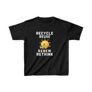 Earth Day Recycling Symbol Reuse Renew Rethink Recycle Shirts for Girls