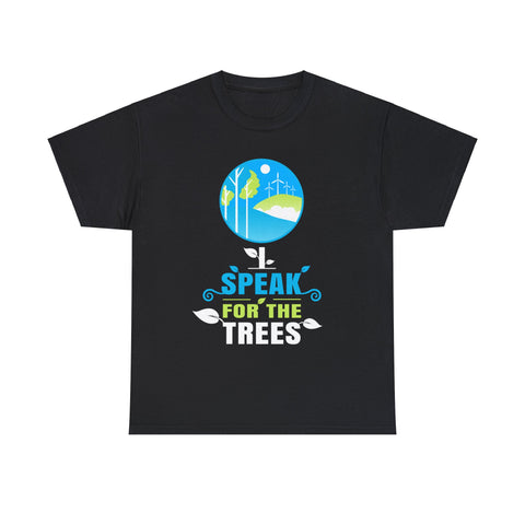 I Speak For Trees Planet Save Earth Day Graphic Big and Tall Tshirts Shirts for Men