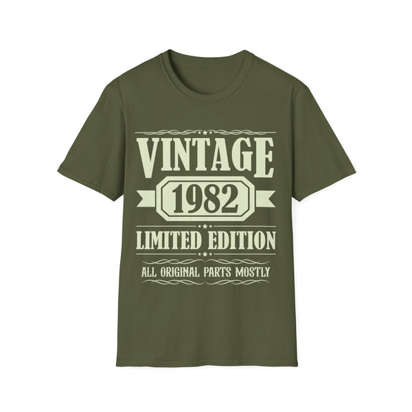 Vintage 1982 TShirt Men Limited Edition BDay 1982 Birthday Mens T Shirt