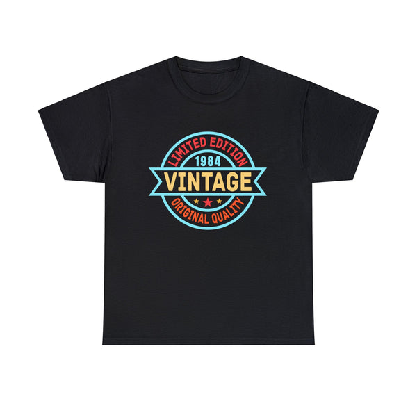 Vintage 1984 T Shirts for Men Retro Funny 1984 Birthday Mens T Shirts Plus Size Big and Tall