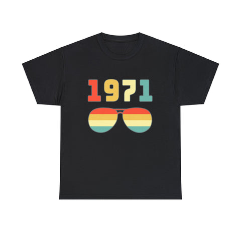 Vintage 1971 T Shirts for Men Retro Funny 1971 Birthday Mens Shirt Plus Size Big and Tall