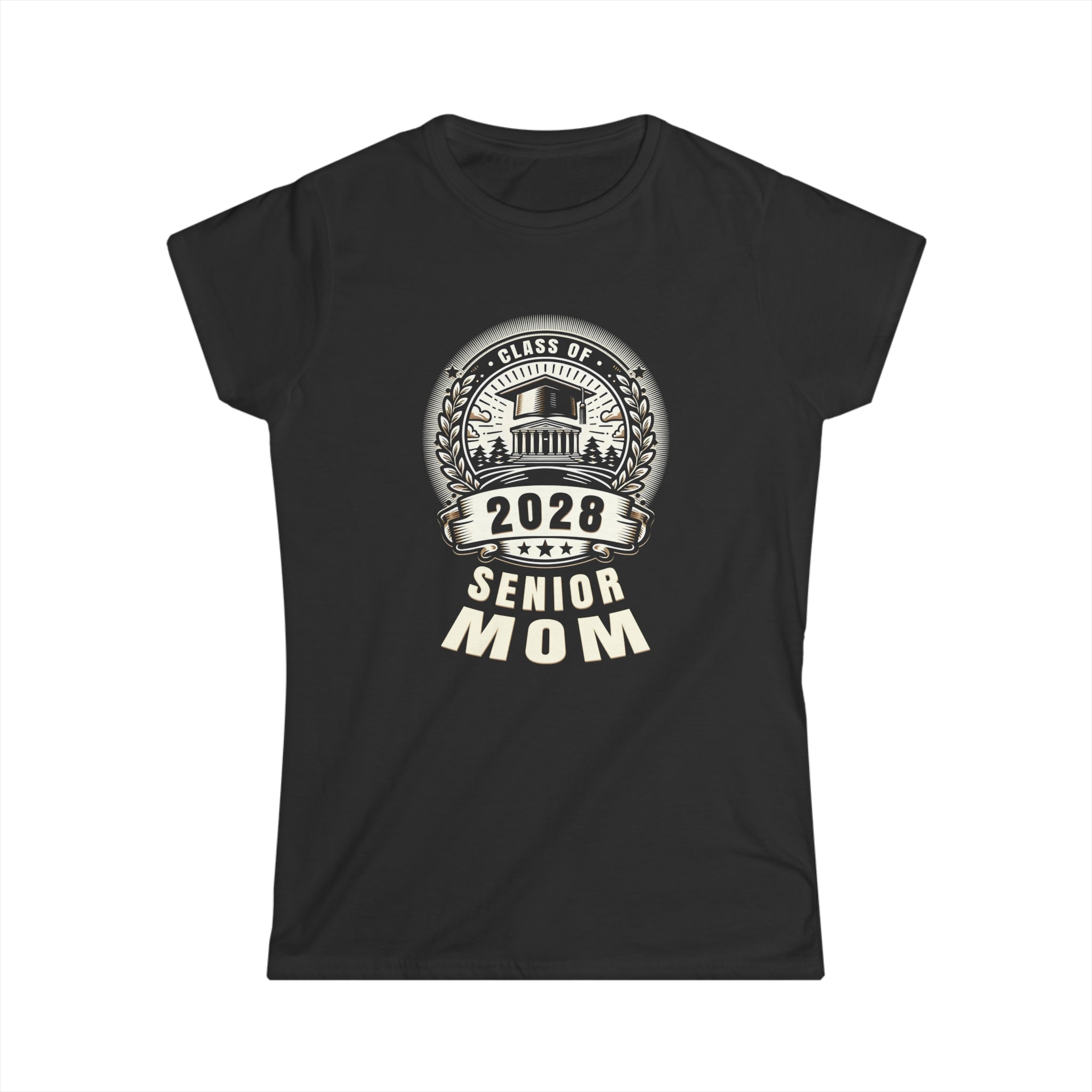 Senior Mom 28 Class of 2028 Back to School Graduation 2028 Womens Shirts