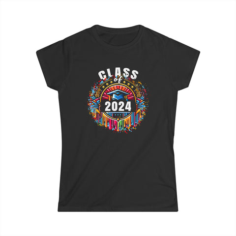 Senior 24 Graduation Class of 2024 Cute Senior 2024 Womens Shirt