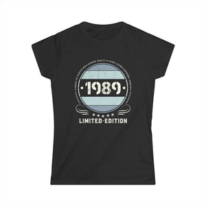 Vintage 1989 T Shirts for Women Retro Funny 1989 Birthday Shirts for Women