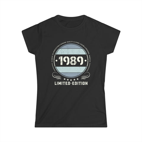 Vintage 1989 T Shirts for Women Retro Funny 1989 Birthday Shirts for Women