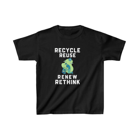 Happy Earth Day Environmental Symbol Reuse Renew Rethink Environment Boys Tshirts