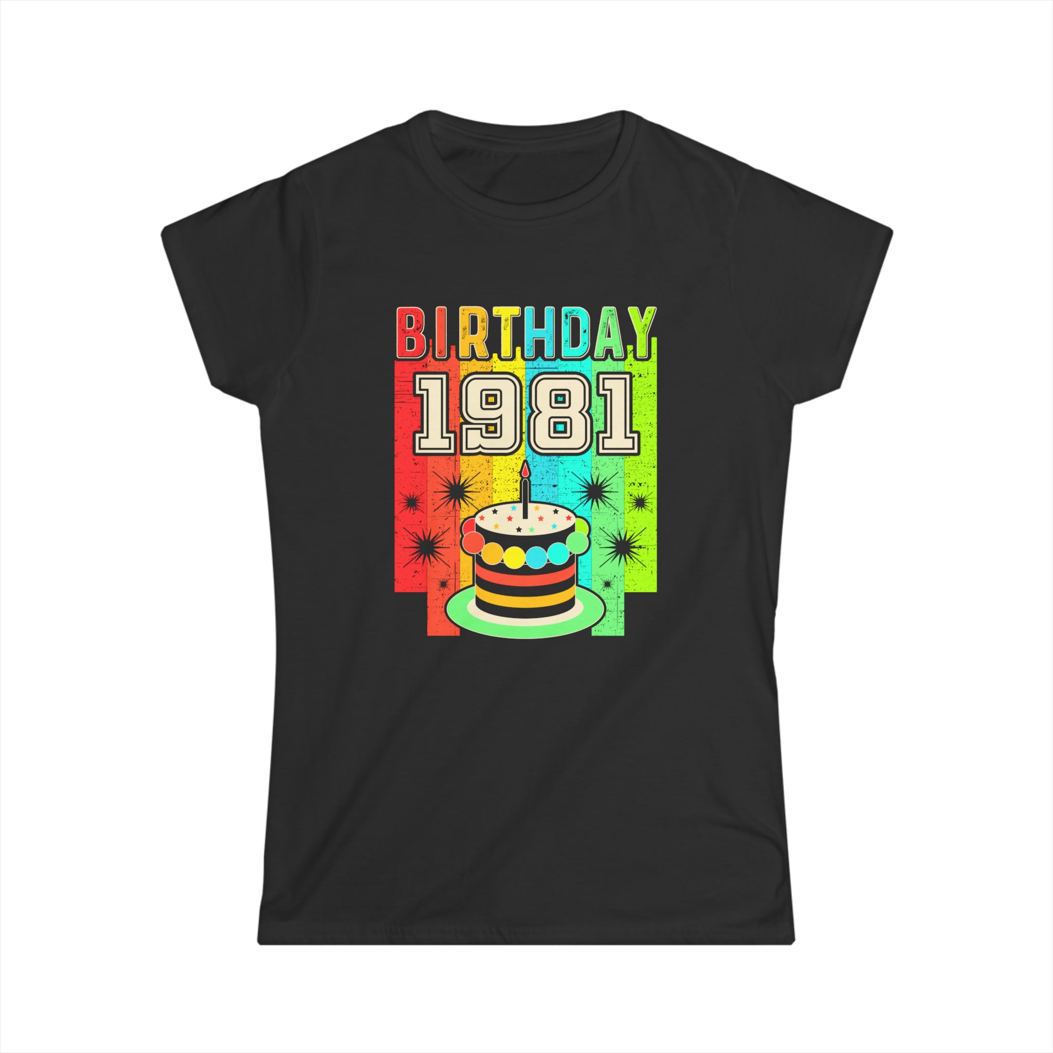 Vintage 1981 T Shirts for Women Retro Funny 1981 Birthday Womens T Shirt