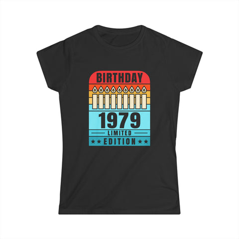 Vintage 1979 TShirt Women Limited Edition BDay 1979 Birthday Shirts for Women