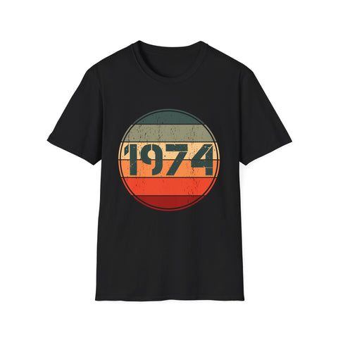 Vintage 1974 Birthday Shirts for Men Funny 1974 Birthday Mens T Shirt