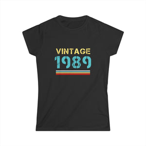 Vintage 1989 T Shirts for Women Retro Funny 1989 Birthday Womens T Shirts