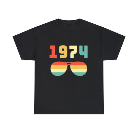 Vintage 1974 T Shirts for Men Retro Funny 1974 Birthday Mens T Shirts Plus Size Big and Tall