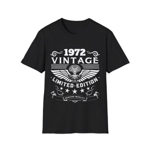 Vintage 1972 TShirt Men Limited Edition BDay 1972 Birthday Mens Tshirts